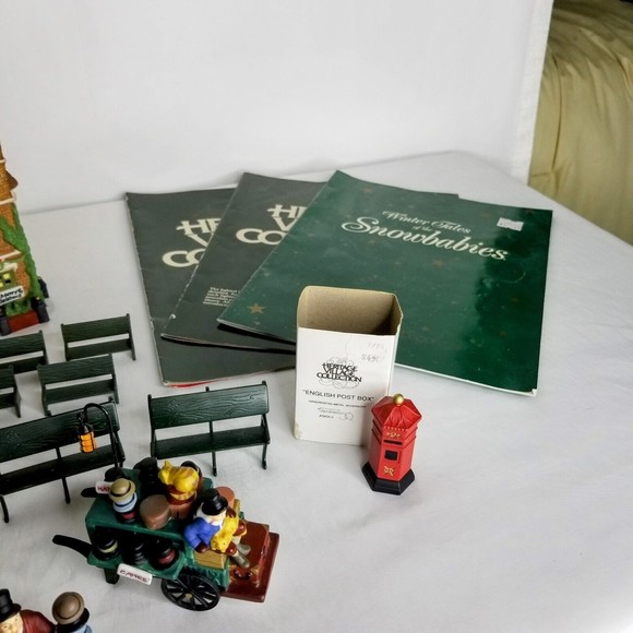 LOT Dept 56 Dickens Nephew Fred's Flat Fence Benches Post Box Chelsea Hat Monger - Picture 4 of 16